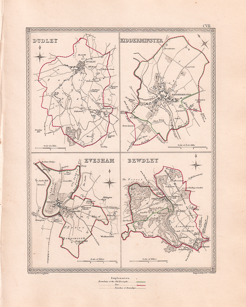 J. and C. Walker - Dudley, Kidderminster, Evesham and Bewdley.