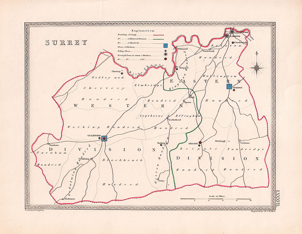 Town Plans of Southwark Guilford and Reigate