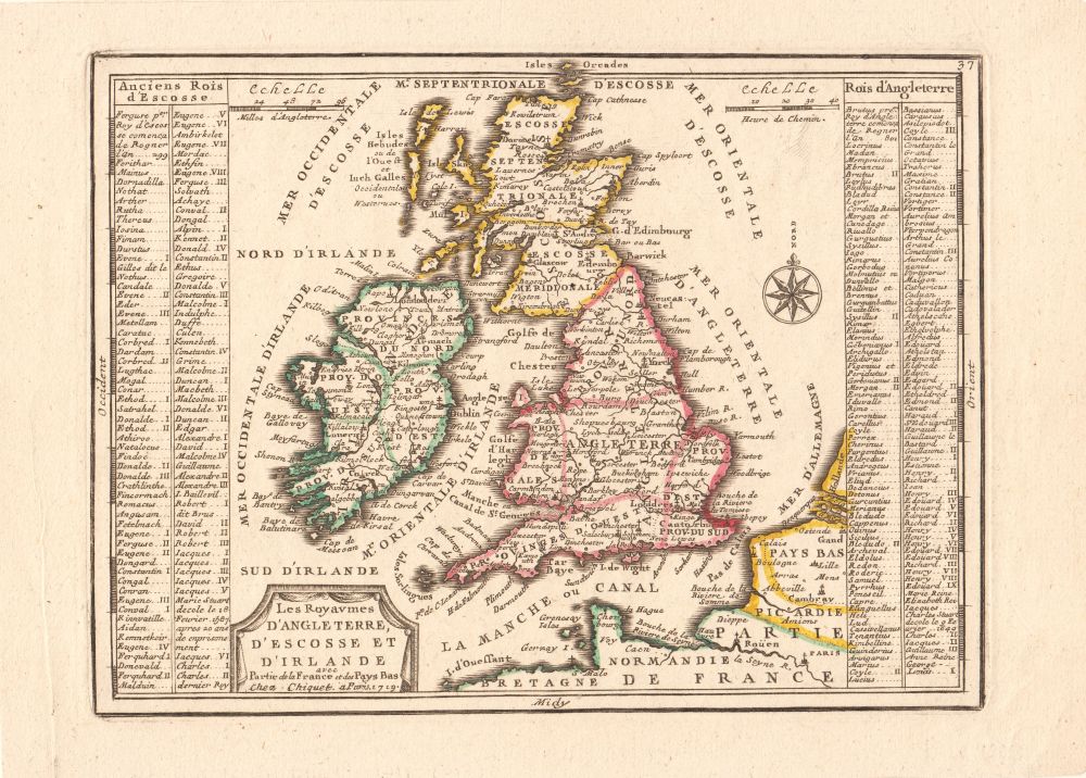 Les Royaumes D'Angleterre, D'Escosse ey D'Irlands -  avec Jacques Chiquet
