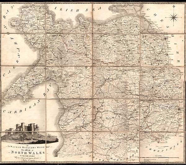 To Sir Watkin Williams Wynn Bart this map of North Wales is respectfully inscribed by his obliged and obedient servant  John Evans