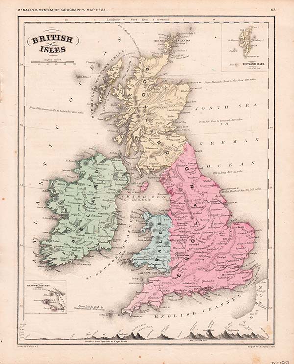 British Isles  -  McNally's System of Geography