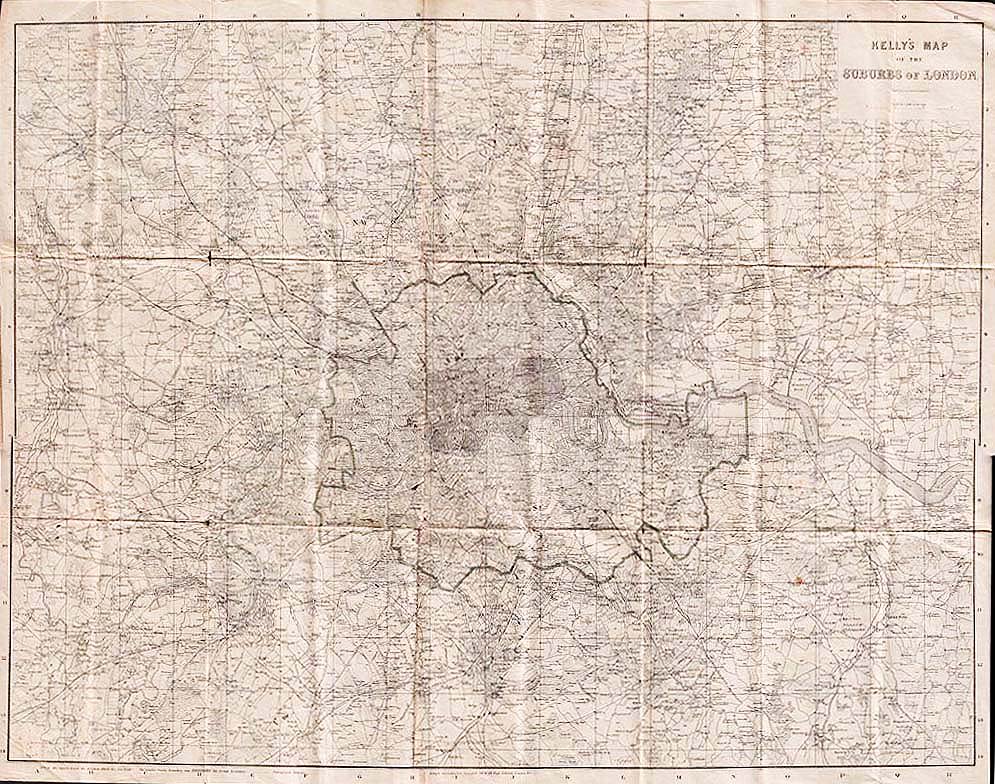 Kelly's Map of the Suburbs of London.