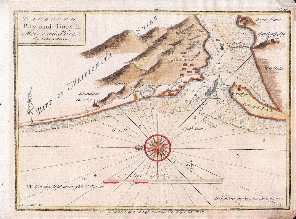 Lewis Morris  -  Barmouth Bay and Bars in Meirionethshire