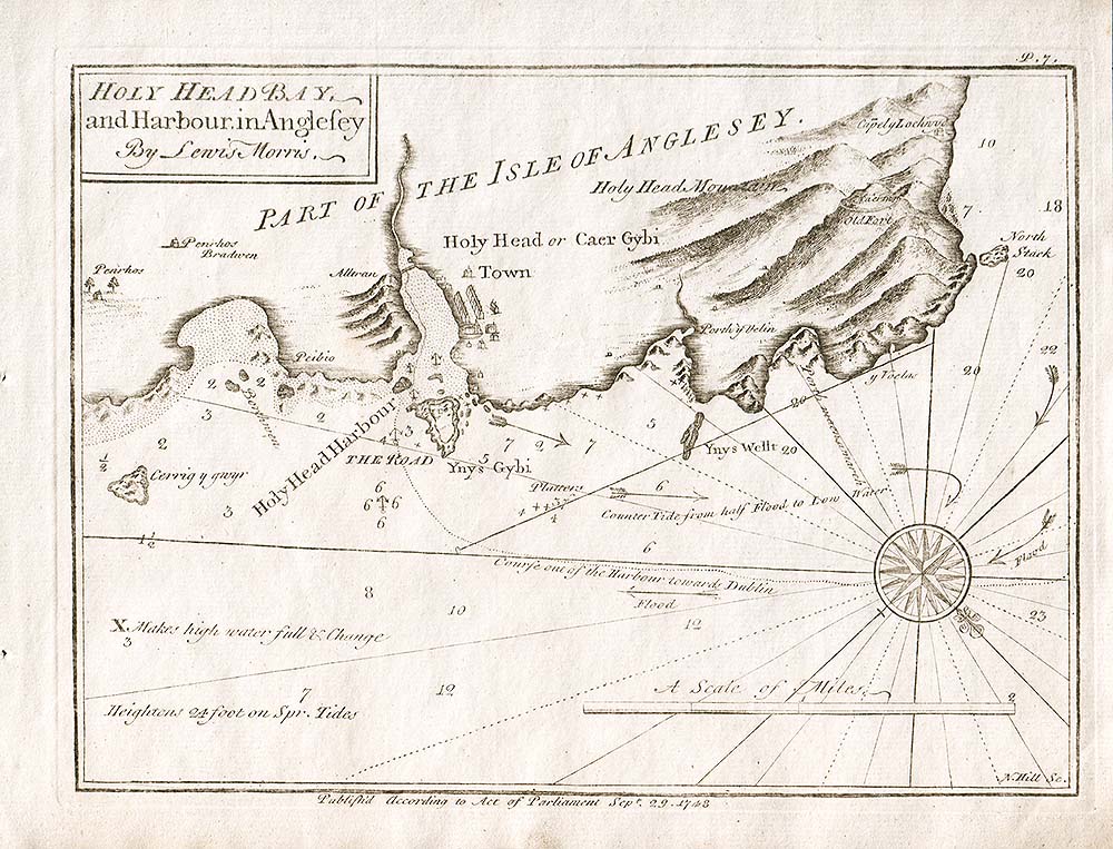 Lewis Morris - Holy Head Bay and Harbour in Anglesey