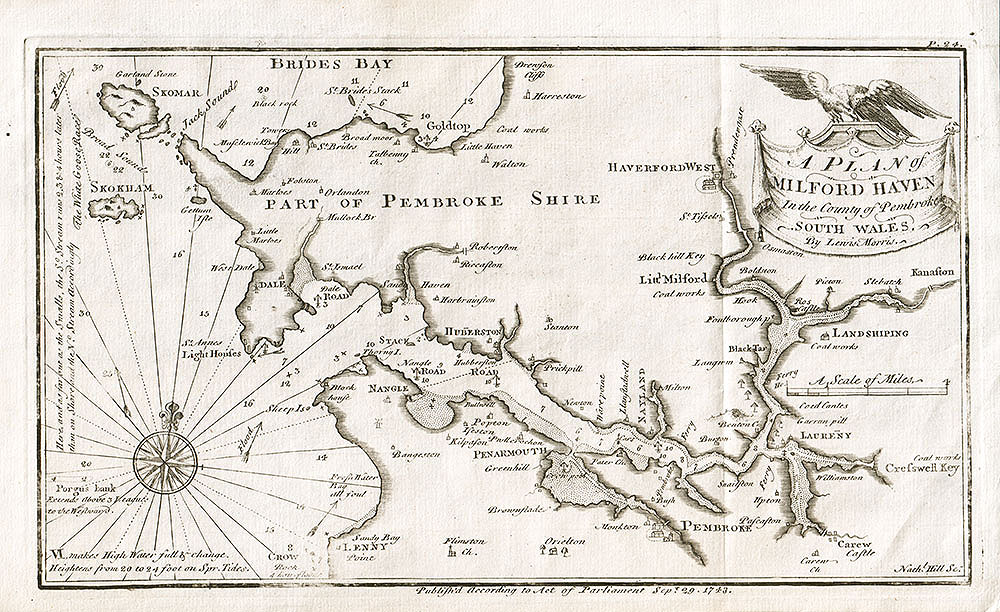 Lewis Morris - A Plan of Milford Haven In the County of Pembroke, South Wales. 