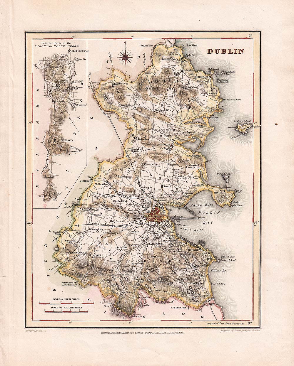 Dublin  -  Lewis Atlas comprising the Counties of Ireland