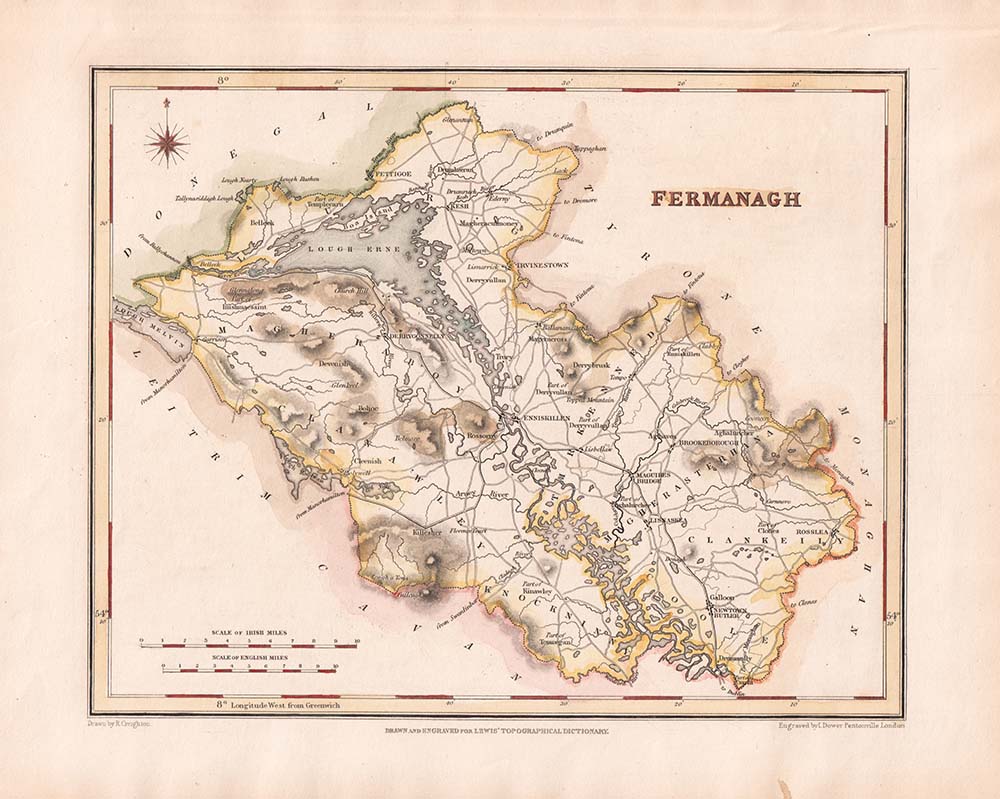 Fermanagh  -  Lewis Atlas comprising the Counties of Ireland