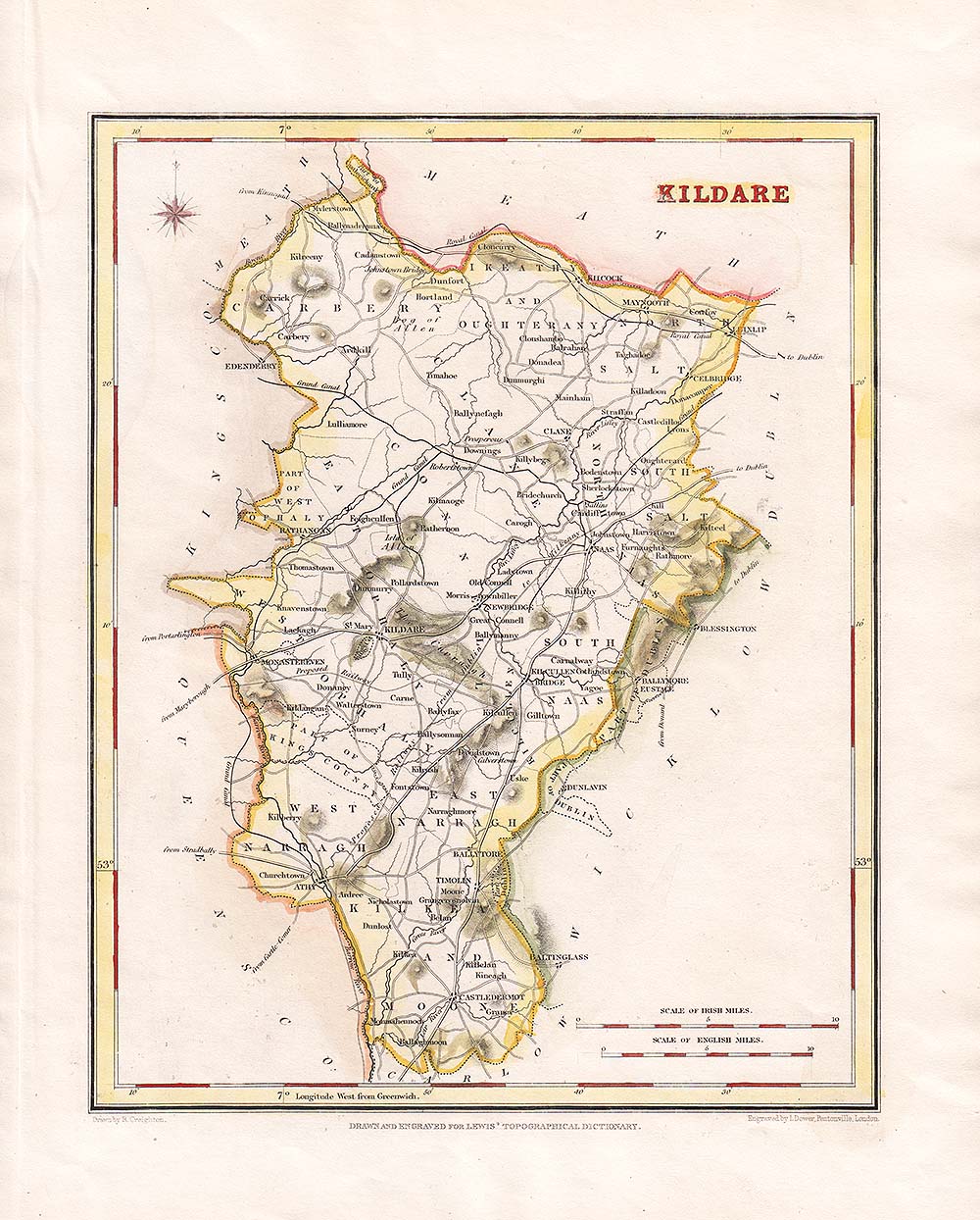 Kildare  -  Lewis Atlas comprising the Counties of Ireland