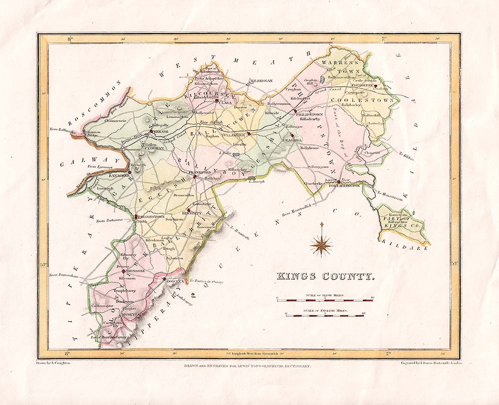 Kings County  -  Lewis Atlas comprising the Counties of Ireland