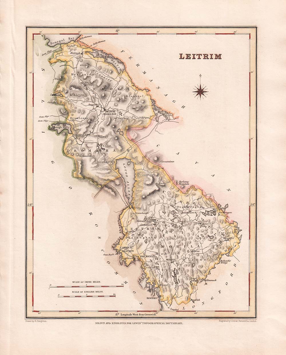 Leitrim  -  Lewis Atlas comprising the Counties of Ireland