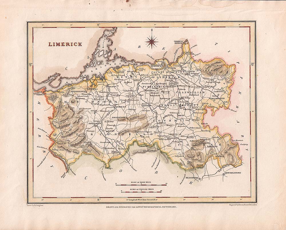 Limerick  -  Lewis Atlas comprising the Counties of Ireland