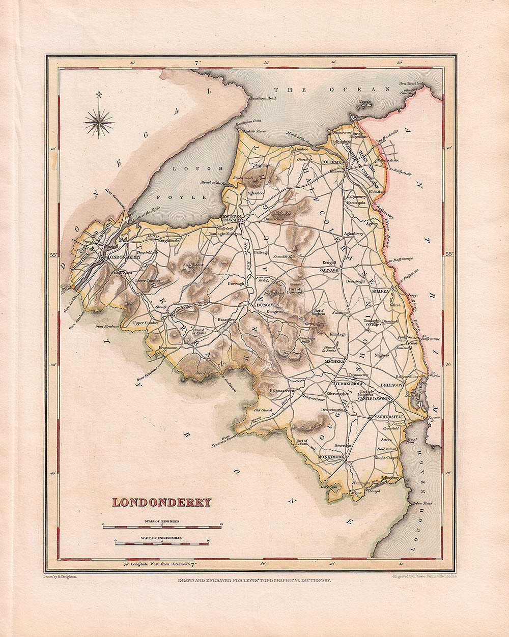 Londonderry  -  Lewis Atlas comprising the Counties of Ireland