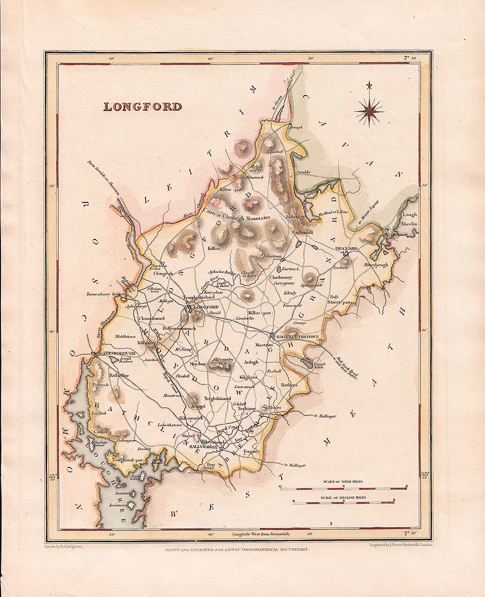 Longford  -  Lewis Atlas comprising the Counties of Ireland