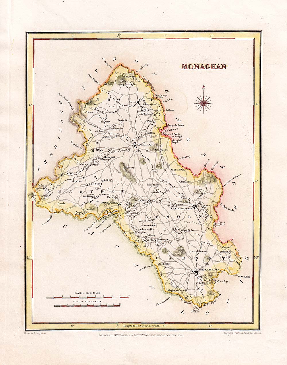 Monaghan  -  Lewis Atlas comprising the Counties of Ireland