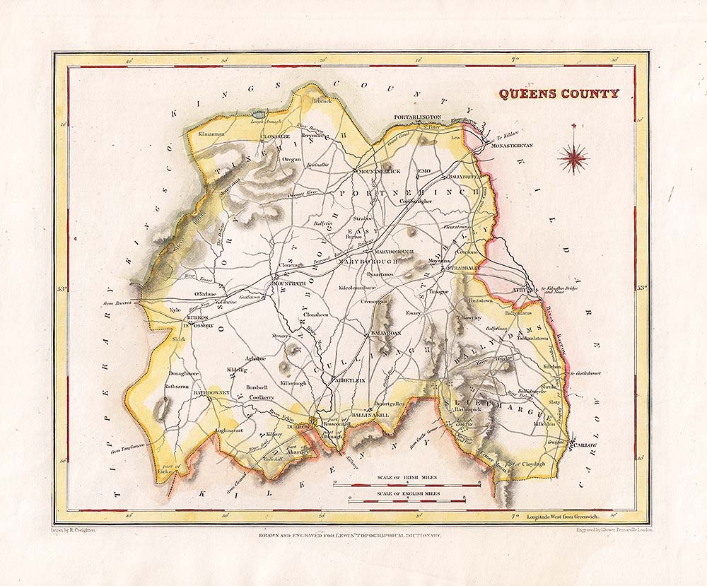 Queens County   -  Lewis Atlas comprising the Counties of Ireland