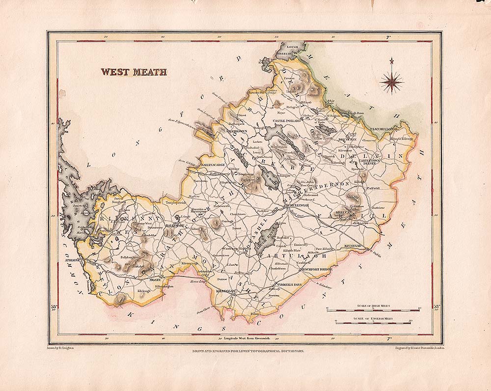 West Meath  -  Lewis Atlas comprising the Counties of Ireland
