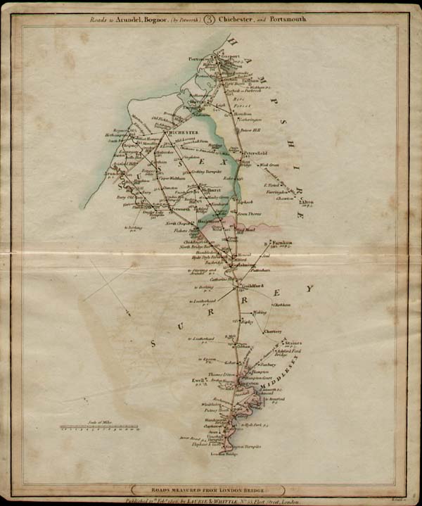 Roads to Arundel Bognor by Petworth Chichester and Portsmouth