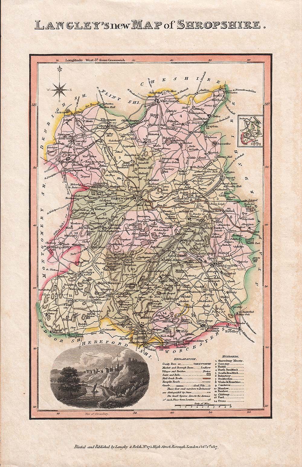 Langley's New Map of Shropshire