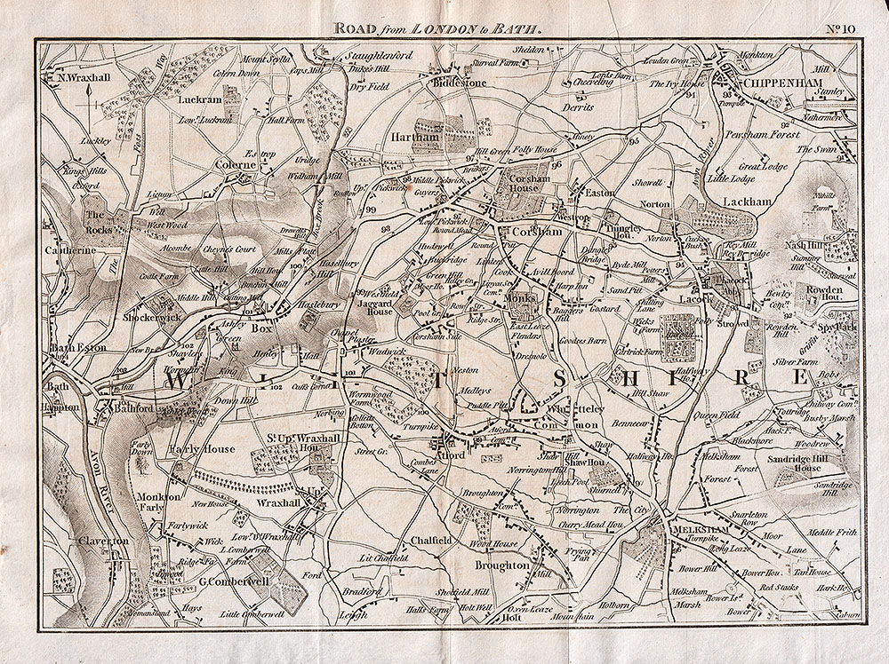 Great Road from London to Bath and Bristol with the Country three miles on each side 