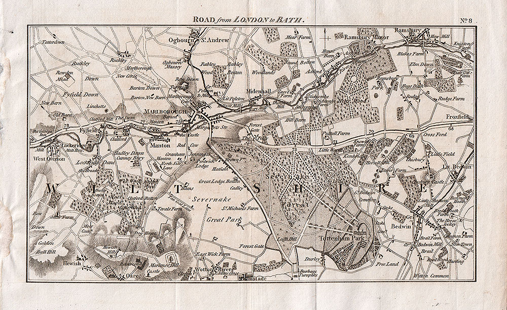 Great Road from London to Bath and Bristol with the Country three miles on each side 