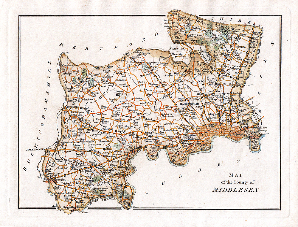 Map of the County of Middlesex