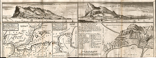 Views and maps of Gibraltar by Herman Moll