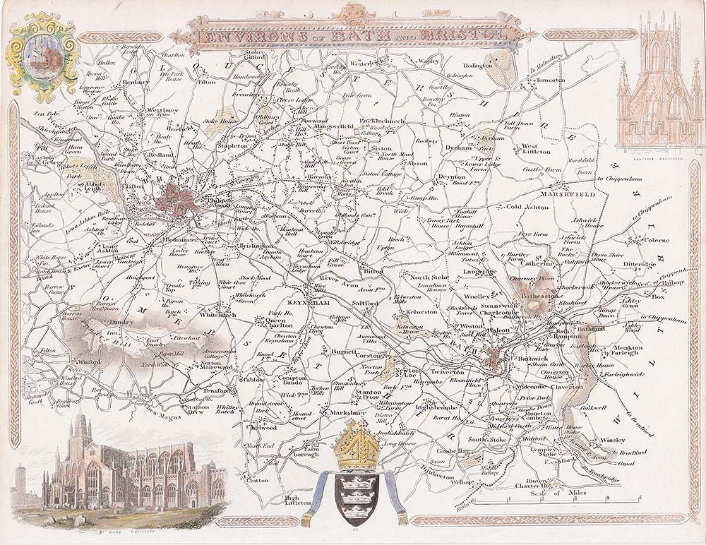 Thomas Moule  -  Environs of Bath and Bristol