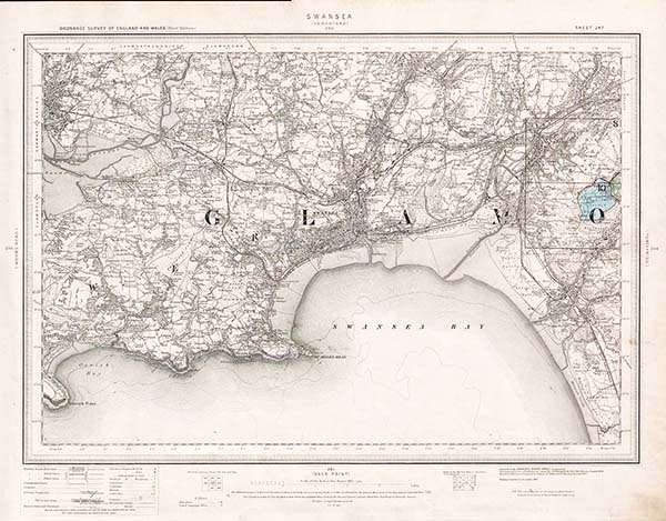 Ordnance Survey of England and Wales Third Edition  Swansea Ammanford