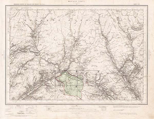 Ordnance Survey of England and Wales  Third Edition  Merthyr Tydfil Brecon