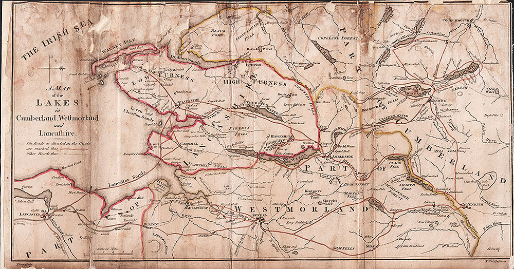 A Map of the Lakes in Cumberland, Westmorland and Lancashire