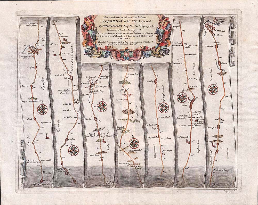 The Continuation of the Road from London to Carlisle com Cumbr 