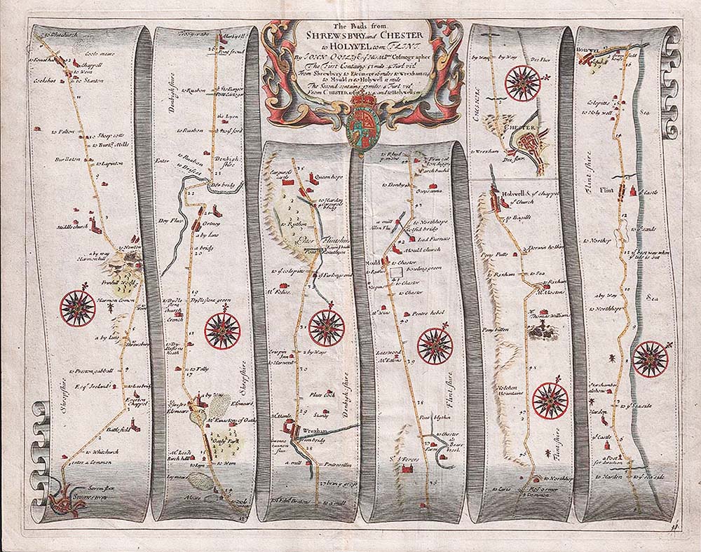 The Road from Shrewsbury to Chester to Holywell Com Flint