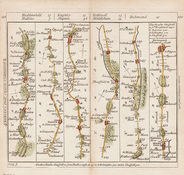 Carington Bowles - Halifax to Huddersfield Keighley Skipton Kettlewell Middleham to Tichmond