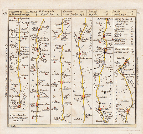 Carington Bowles - London to Carlisle by Boroughbridge