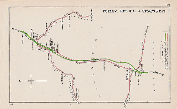Pre Grouping railway junction Purley Red Hill & Stoats Nest