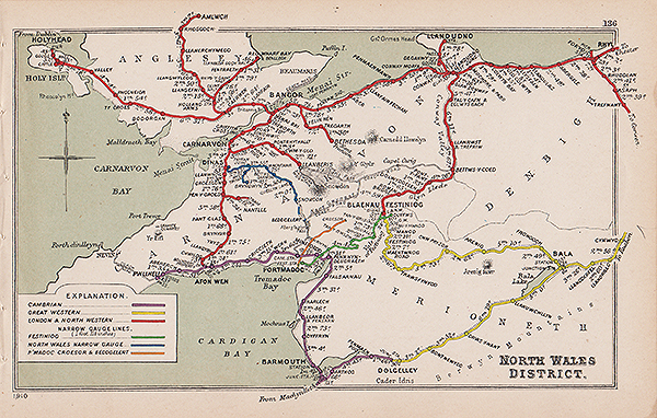 Pre Grouping railway junction around North Wales District