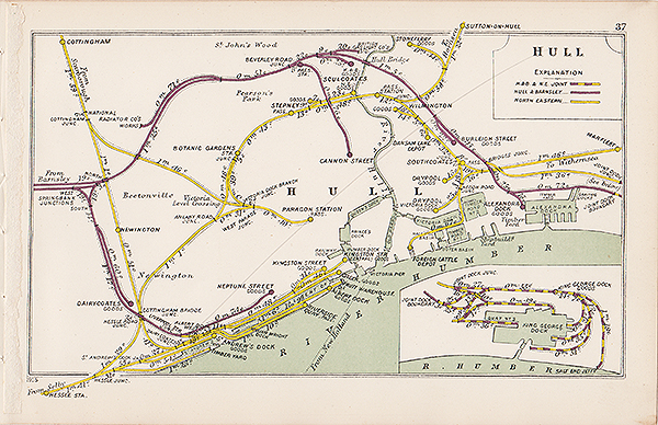 Pre Grouping railway junction around Hull