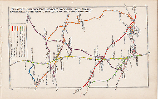 Pre Grouping railway junction around Hemsworth Hickleton South Mexboro Moorhouse South Elmsall Brackenhill South Kirby Swinton Wath Road & Lowfield