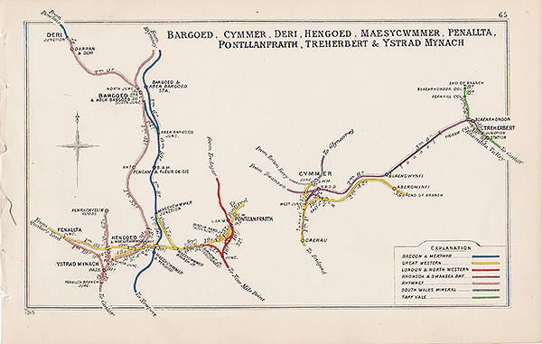 Pre Grouping railway junction around Bargoed Cymmer Deri Hengoed Maesycmmer Penallta Pontllanfraith Treherbert & Ystrad Mynach