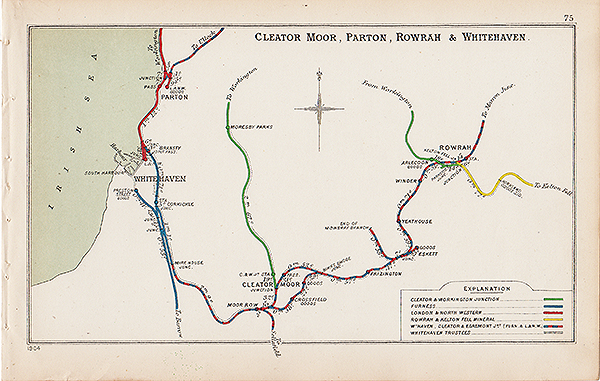 Pre Grouping railway junction around Cleator Moor Parton Rowrah & Whiehaven