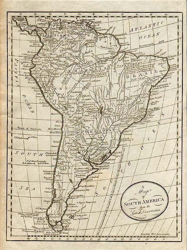 A Map of South America from the latest discoveries  -  C Paas