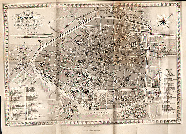 Plan Topographique de Bruxxelles 1836