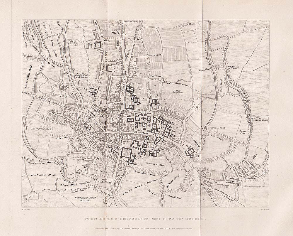 Plan of the University and City of Oxford.