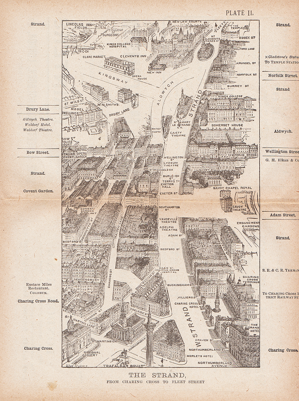 The Strand from Charing Cross to Fleet Street