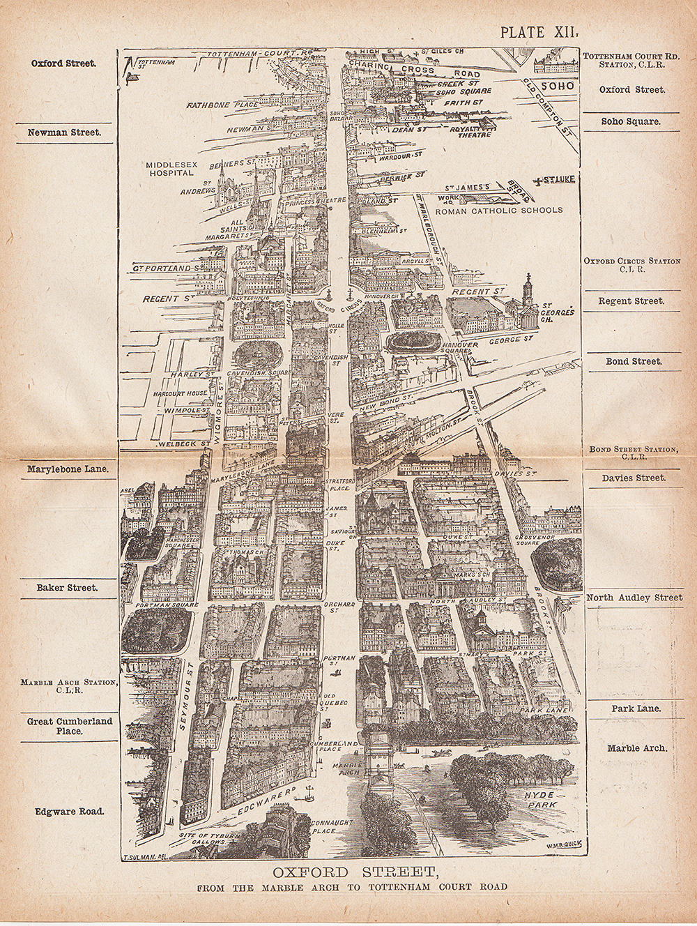 Oxford Street from Marble Arch to Tottenham Court Road