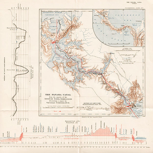 The Panama Canal from the reports of the Isthmian Canal Commission illustrating a paper by Vaughan Cornish  D Sc  
