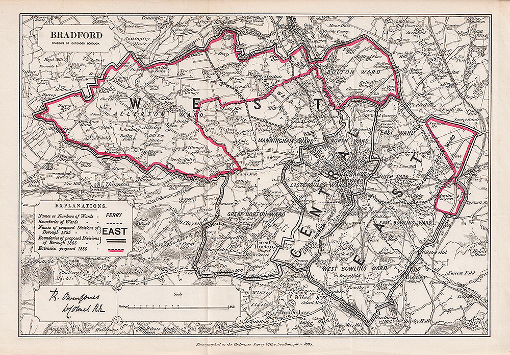 Bradford  Divisions of Extended Borough 