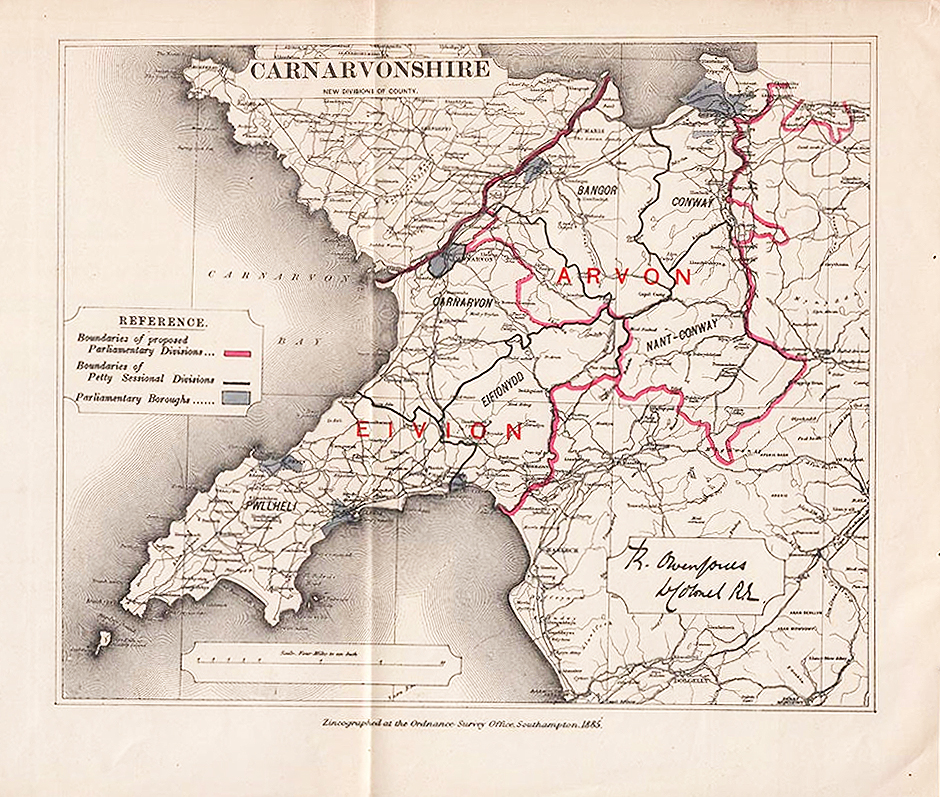 Carnarvonshire  -  Boundary Commissioners for England and Wales 1885