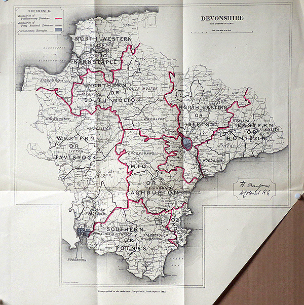 Devonshire  -  New Diivisions of County