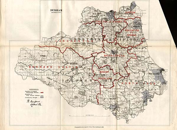 Durham  -  New Divisions of County